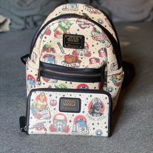 Loungefly Star Wars Tattoo mini backpack & wallet